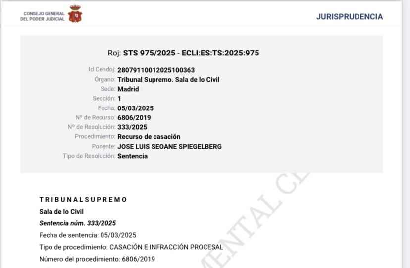 La inscripción no convalida los actos nulos: el TS reitera que el tercero protegido por la fe pública registral es el que adquiere de manera válida del titular registral. Si, en cambio, su título es nulo, aunque sea de buen fe, no se aplica el 34LH poderjudicial.es/search/AN/open…