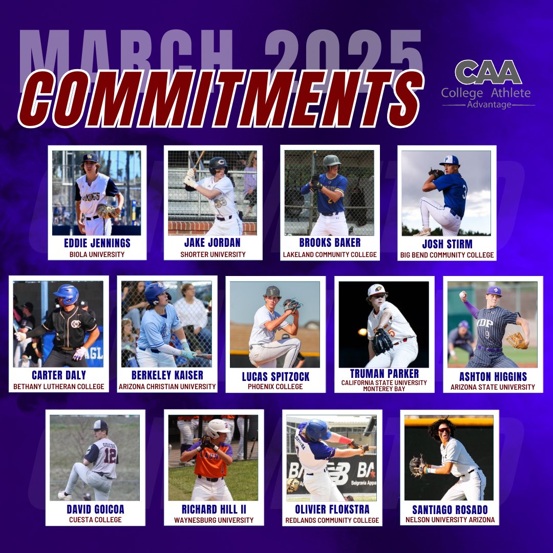 Here are the baseball commits for the month of March 👏👏👏

Very proud of these young men 💪🏻