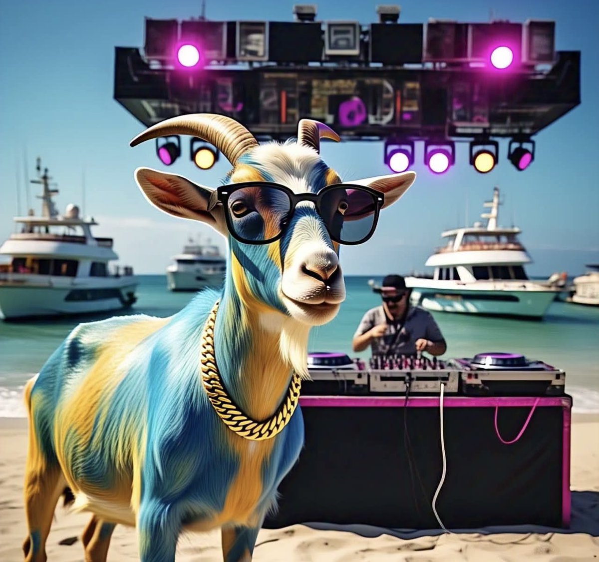 Spin some sick beats DJ!!

Yeah! iiiiits hump day! We are all halfway there, you’ve got this! 😊 

$GOATS n’ Boats on #solana

#WednesdayMotivation