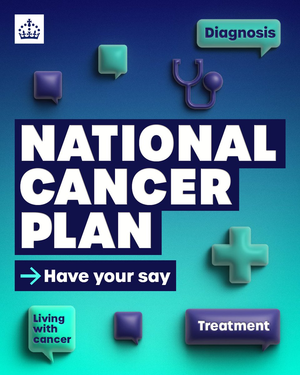 🗣️ There's still time to have your say and contribute to our new national cancer plan.

💡 Your views and ideas will help us improve cancer care and meet our goal of reducing lives lost to the biggest killers.

✅ To participate, visit: gov.uk/government/cal…