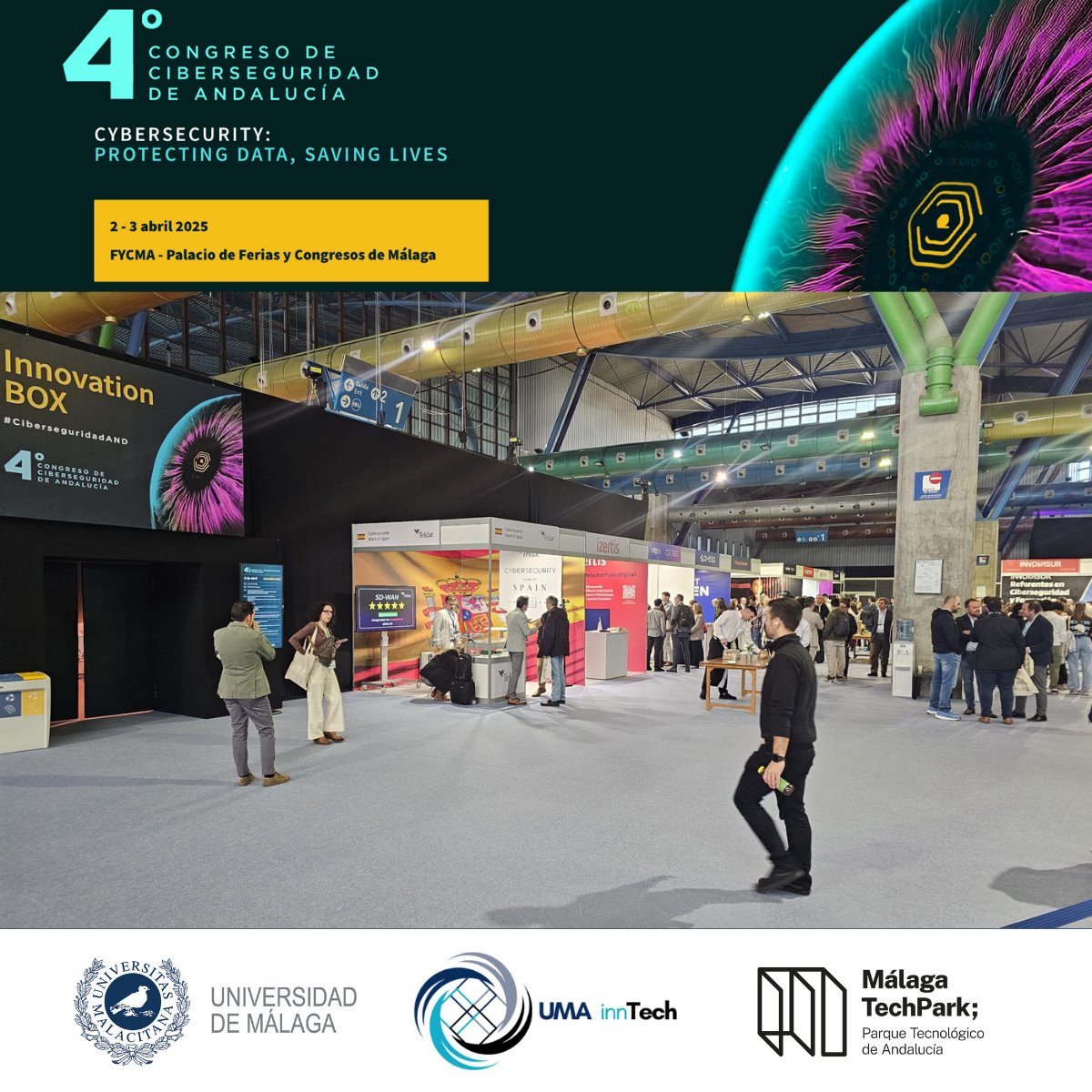 🔐 Hoy participamos en el inicio del #CiberseguridadAND en <a href="/FYCMA/">Fycma</a>.
📌 En el marco del evento, asistimos también a la reunión del Clúster de Ciberseguridad, donde se ha presentado el plan de 2025 y la nueva imagen #Carante por parte de <a href="/innn/">INNN</a>
#UMAinnTech #Innovation