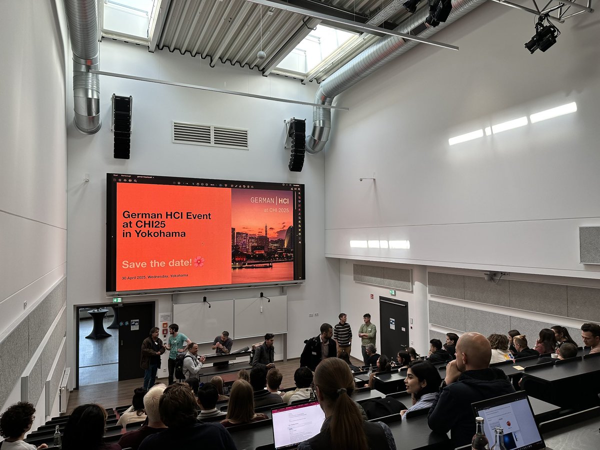 German PreCHI 2025 is starting! Looking forward to get a preview of lots of papers others will see in Yokahama … #CHI2025