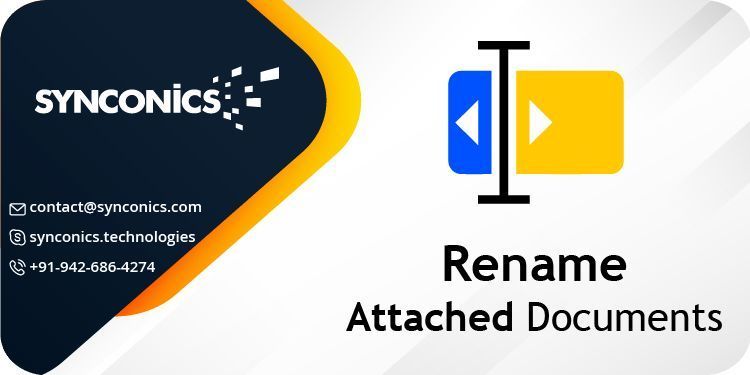 Synconics's tweet image. Rename any kind of attached document name with the help of 
@Synconics&apos;s Rename Attachment app.
🔑 Key Features:
• Rename document directly from Odoo record
🔄 Compatible With:
#odooce #odooee #odoosh
🏷️ Available for:
#odoo16
🔗 Get the App Now: bit.ly/48FuC0E