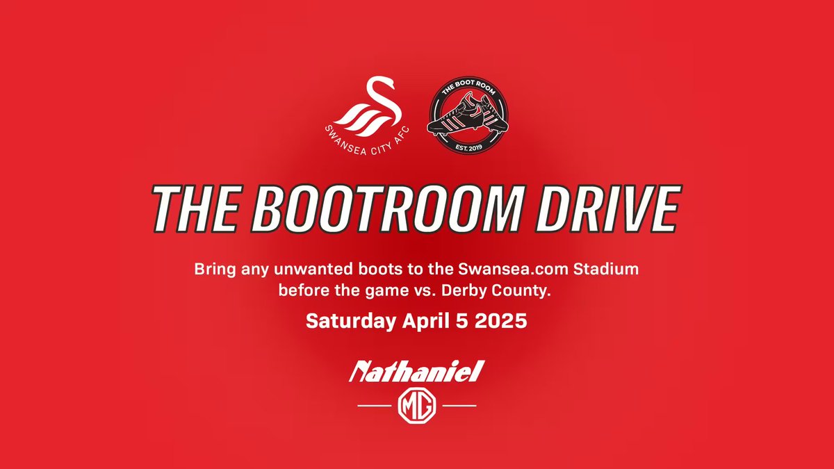 Swansea City AFC (@swansofficial) on Twitter photo Swansea City has joined with <a href="/NathanielCars/">Nathaniel Cars</a> for a Boot Room boot drive at the Swansโ home match against Derby County on April 5 (3pm kick-off) ๐
๐ swanseacity.club/43ALPJi Swansea City has joined with <a href="/NathanielCars/">Nathaniel Cars</a> for a Boot Room boot drive at the Swansโ home match against Derby County on April 5 (3pm kick-off) ๐
๐ swanseacity.club/43ALPJi