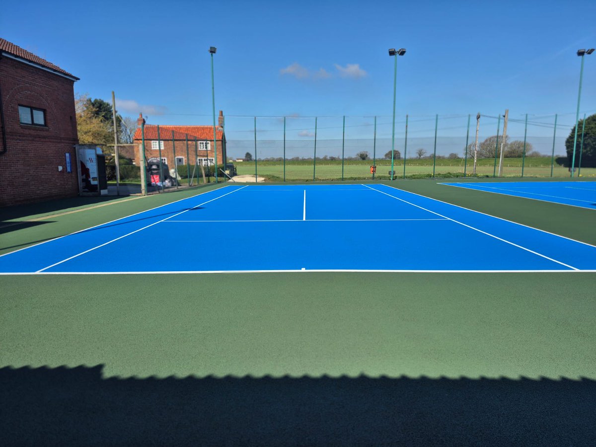 Sportssurfacing's tweet image. Completion this week of our project at Wistow Tennis Club. Works included a new macadam overlay and tennis post sockets, finished off with a new slip resistant acrylic colour coat and lines, all ready for the new tennis season. #happyclient