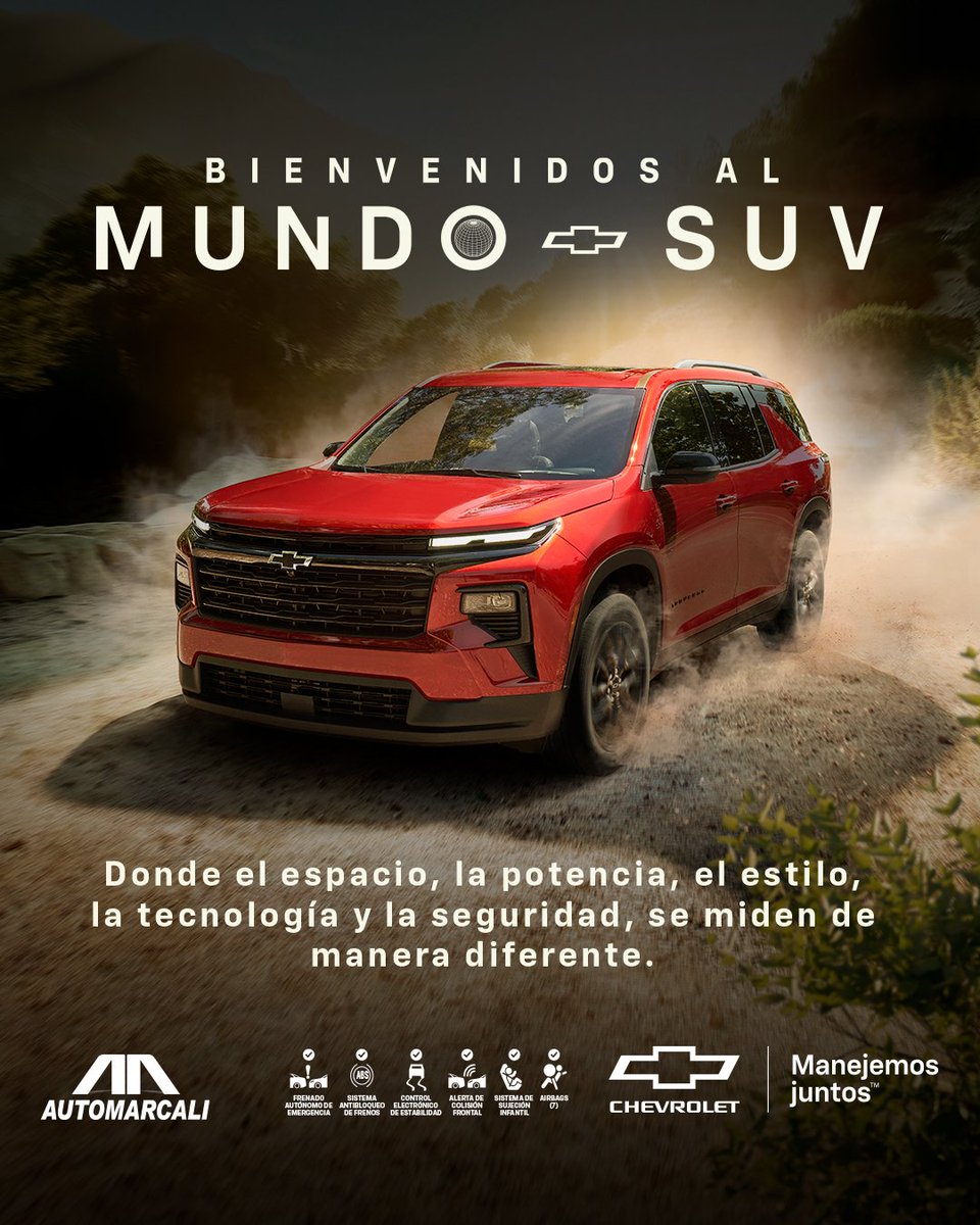 Automarcali's tweet image. 🔥 La nueva Traverse es una SUV de otro mundo porque está equipada con siete puestos y cinco modos de manejo.

📱 Programa por WhatsApp tu cita para conocerla: bit.ly/3127070143.

📍 ¡O ven directamente a nuestra vitrina de la Pasoancho con 70 en #CaliCO!