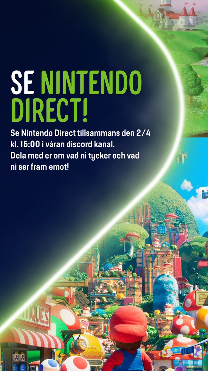 Snart är det Nintendo Direct, joina våran discord kanal och diskutera nyheterna! 
discord.gg/4CxzSrys