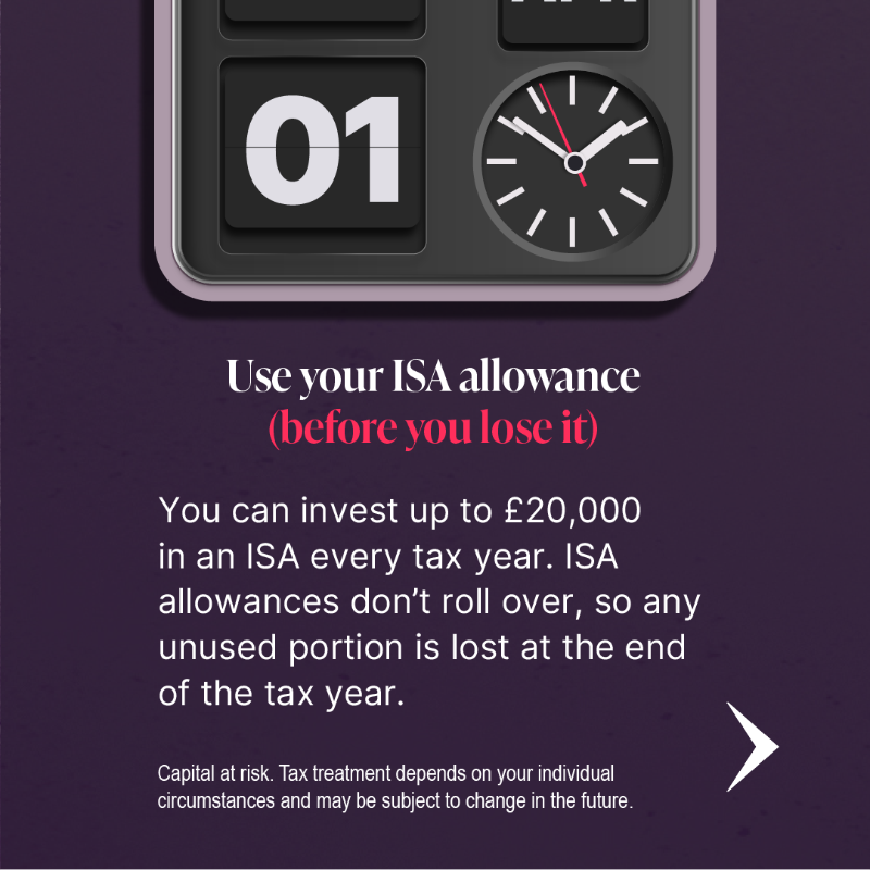 moneyfarmUK's tweet photo. The clock is ticking. April 5th is your last chance to use this year’s £20,000 allowance. Don’t miss your chance to maximise your tax-free ISA savings and make sure you’ve checked these off your list!
