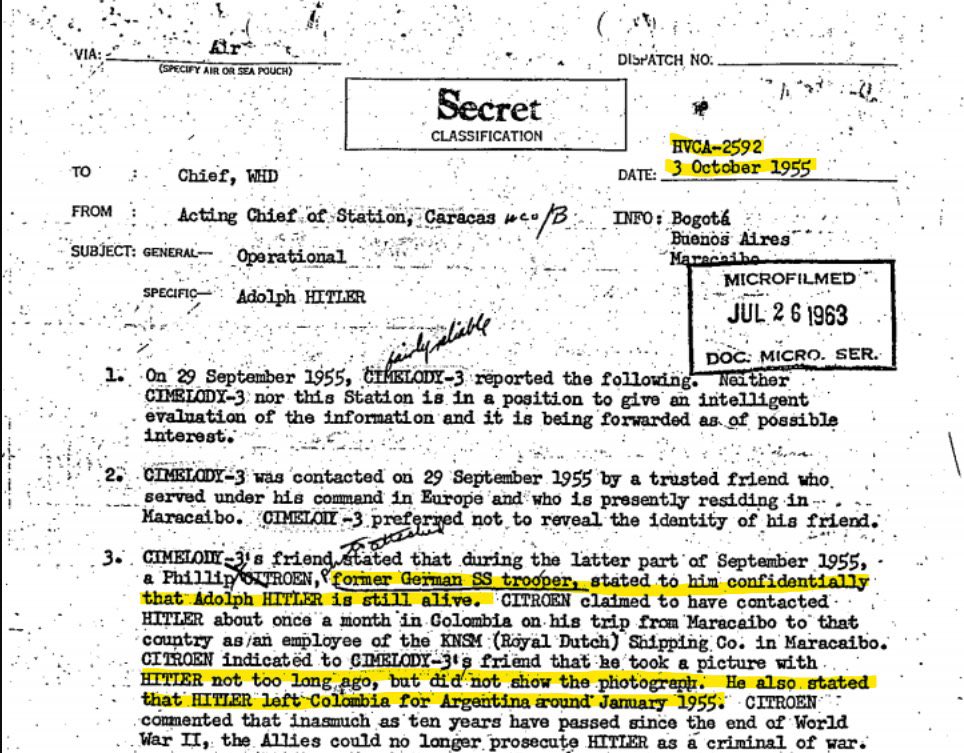 Did Hitler escape from his bunker and live in Argentina after WW2?
