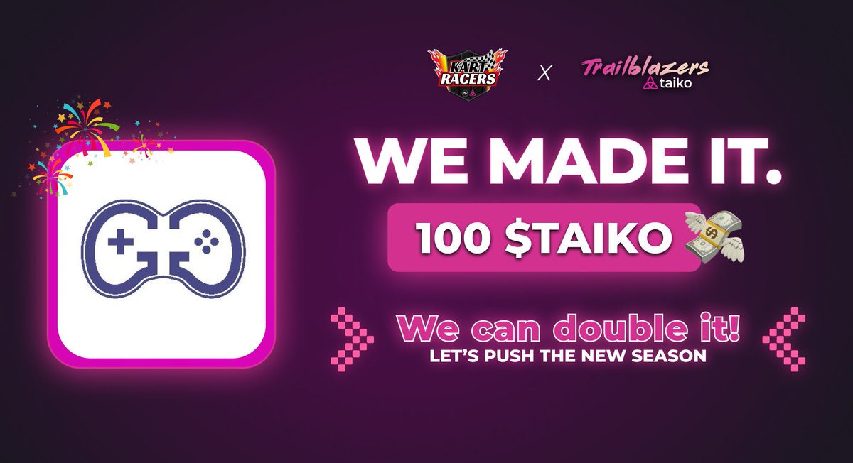 We had fun playing @IntraVerse_Game Kart racers over past 2 months. It was exciting to help them place 3rd in <a href="/taikoxyz/">Taiko.eth 🥁</a> season III!

Just received 100 TAIKO from Intraverse as proof of participation!