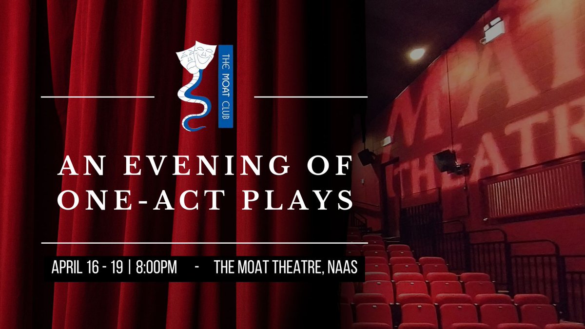 The Moat Theatre (@moattheatre) on Twitter photo ๐ง๐ต๐ฒ ๐ ๐ผ๐ฎ๐ ๐๐น๐๐ฏ has a long & illustrious tradition of producing one-act plays. Their productions have won the All-Ireland one-act drama competition as recently as 2019. This month, they bring you a selection of gripping short plays.
Details:
moattheatre.com/shows/c04g3tcnโฆ ๐ง๐ต๐ฒ ๐ ๐ผ๐ฎ๐ ๐๐น๐๐ฏ has a long & illustrious tradition of producing one-act plays. Their productions have won the All-Ireland one-act drama competition as recently as 2019. This month, they bring you a selection of gripping short plays.
Details:
moattheatre.com/shows/c04g3tcnโฆ