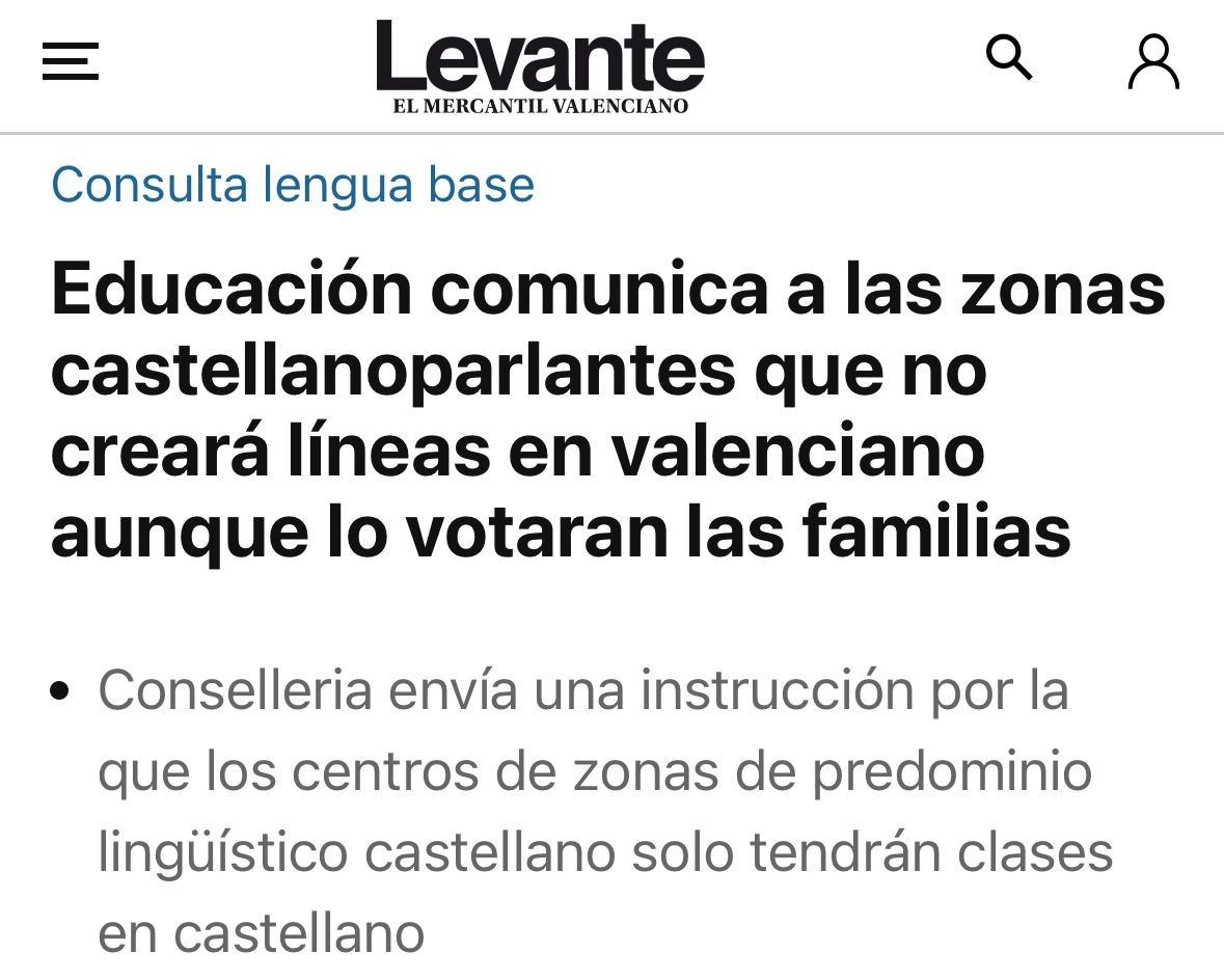 adri_gisbert's tweet image. A Anna, el 44% de les famílies votaren pel valencià. A Chella, el 43%. A Bolbaite, el 42. Cap d'aquests pobles tindrà ni una línia en la nostra llengua.

Sou uns estafadors i uns botxins, @jarovirajover @carlos_mazon_. Passareu a la història de la infàmia. levante-emv.com/comunitat-vale…