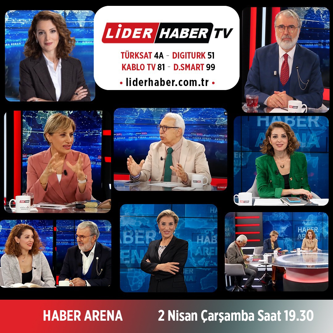 Haber Arena programının konukları Gazeteci Nagehan Alçı, Hukukçu Pınar Hacıbektaşoğlu, Siyasetçi Yazar Resul Tosun ve Gazeteci Oral Çalışlar olacak.
<a href="/Nagehanalci/">Nagehan Alci</a> <a href="/RESULTOSUN/">Resul Tosun-رسول</a> <a href="/pinarhacibektas/">Pınar Kandemir Hacıbektaşoğlu</a> <a href="/doralcalislar/">Oral Çalışlar</a>

🗓️ 2 NİSAN
⏱️ 19.30
📡 Lider Haber

#liderhaber  #haberarena #keşfet