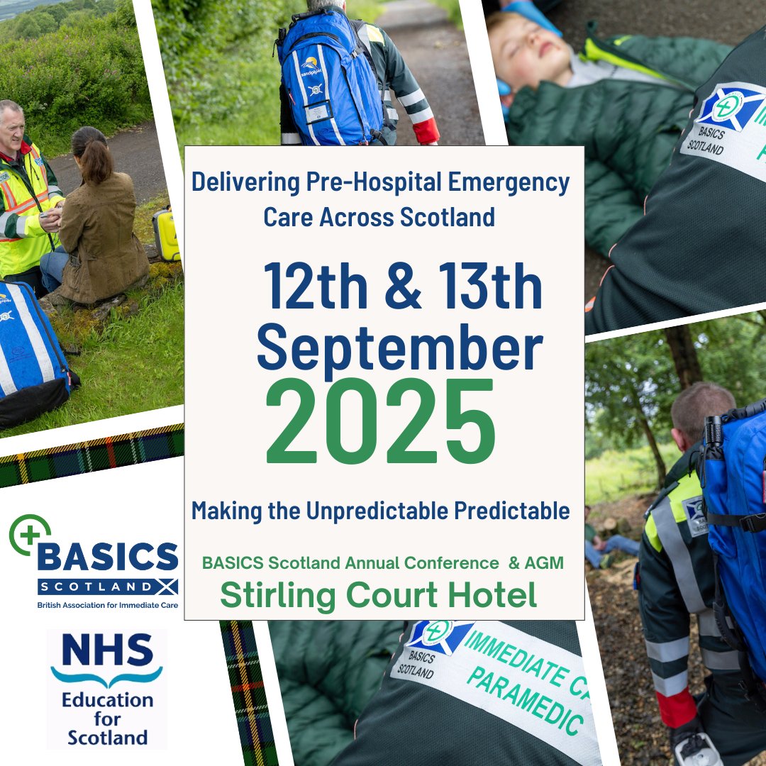 Our Delivering Pre-hospital Emergency Care Across Scotland  Conference programme is filling up with exciting and educational sessions.

More details coming soon—Secure your ticket at last year’s prices tinyurl.com/br3etnu4

<a href="/NHS_Education/">NHS Education for Scotland (NES)</a> <a href="/CSMEN1/">NES Clinical Skills Managed Educational Network</a> <a href="/Scotambservice/">Scottish Ambulance</a>