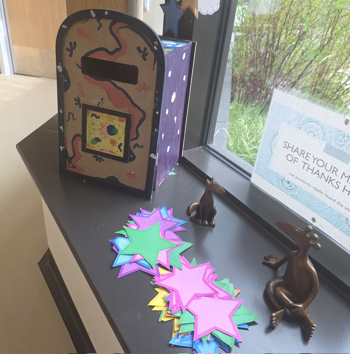 Sunflower House (@sfhalderhey) on Twitter photo Good morning,
We have lots of stars waiting to be posted ready for our Mutual Help Meeting tomorrow afternoon.
This letter box gets full of lovely motivational messages staff and young people write to each other each week. βοΈ
<a href="/AlderHey/">π₯ Alder Hey π</a>
#SFHπ» Good morning,
We have lots of stars waiting to be posted ready for our Mutual Help Meeting tomorrow afternoon.
This letter box gets full of lovely motivational messages staff and young people write to each other each week. βοΈ
<a href="/AlderHey/">π₯ Alder Hey π</a>
#SFHπ»