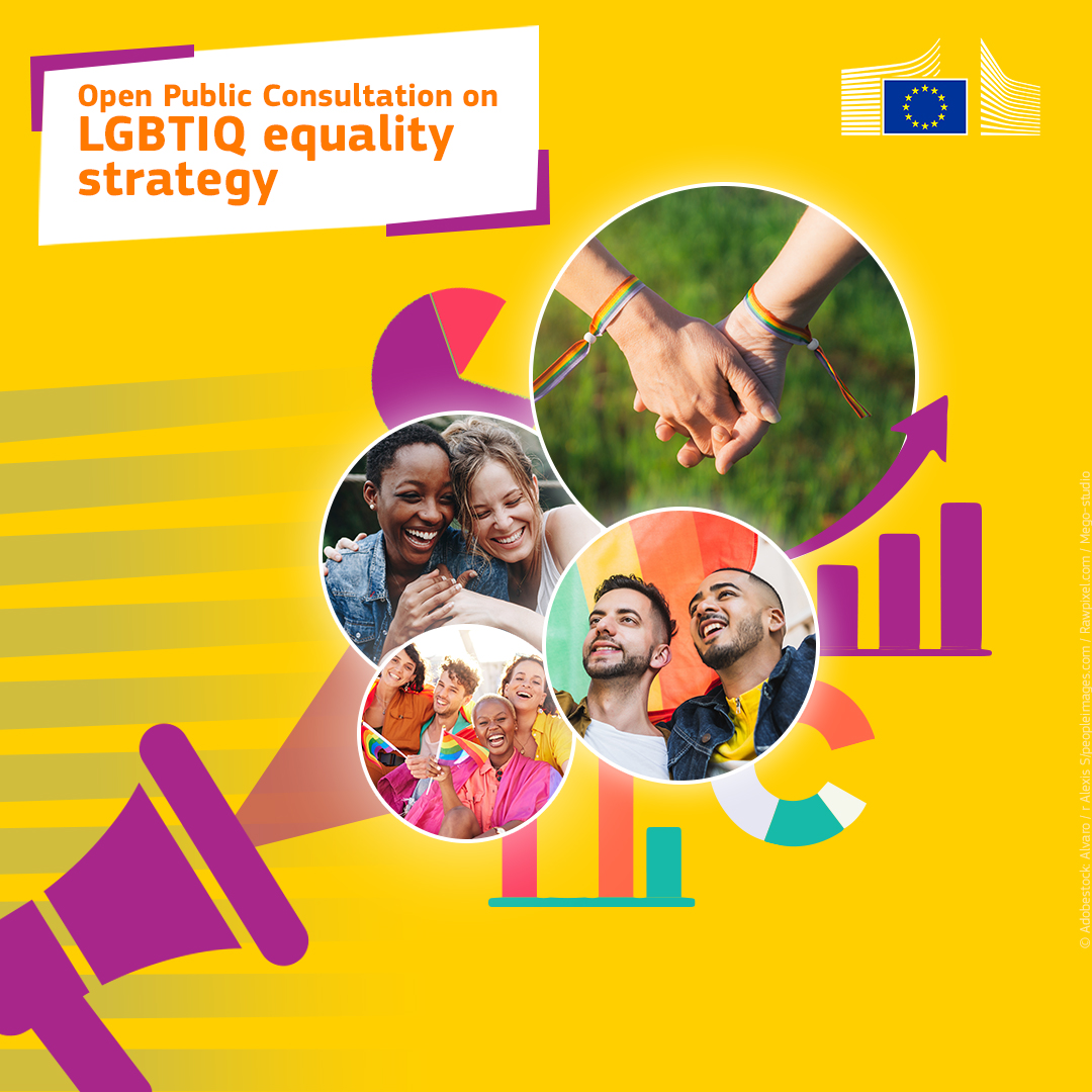 The EU is committed to ensuring equal rights for all. We seek your help in making the EU a #UnionofEquality !  

#HaveYourSay through our open public consultation for the new LGBTIQ equality strategy.  

Help shape the future of equality👉 europa.eu/!KdH4Xh