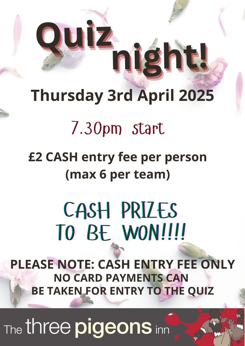 Think you're a trivia titan?

Join us on Thursday, April 3rd, 2025 at 7:30 PM for an evening of brain-bending questions, friendly competition, and (hopefully) glorious victory!