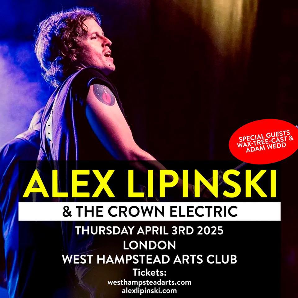 Alex Lipinski (@alexlipinski1) on Twitter photo LONDON! The Crown Electric are coming to play <a href="/WHACLondon/">West Hampstead Arts Club</a> this THURSDAY NIGHT. Support from our pals <a href="/waxtreecastband/">Wax-Tree-Cast</a> & <a href="/adamwedd/">Adam Wedd</a>.
Any remaining tickets available here: westhampsteadarts.com/nightery_event…
See you there… LONDON! The Crown Electric are coming to play <a href="/WHACLondon/">West Hampstead Arts Club</a> this THURSDAY NIGHT. Support from our pals <a href="/waxtreecastband/">Wax-Tree-Cast</a> & <a href="/adamwedd/">Adam Wedd</a>.
Any remaining tickets available here: westhampsteadarts.com/nightery_event…
See you there…