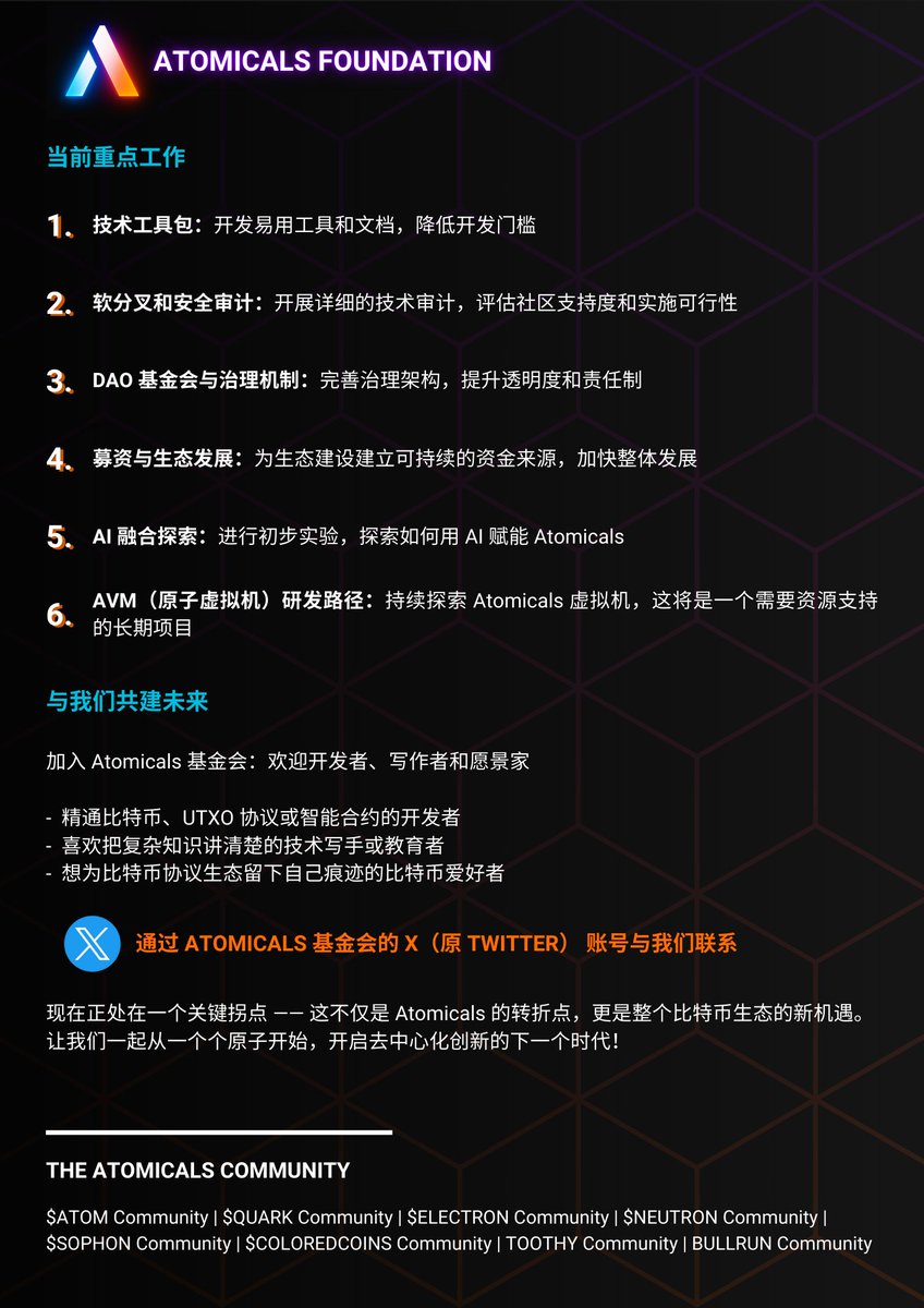 新的 Atomicals 社区工作方向 👇