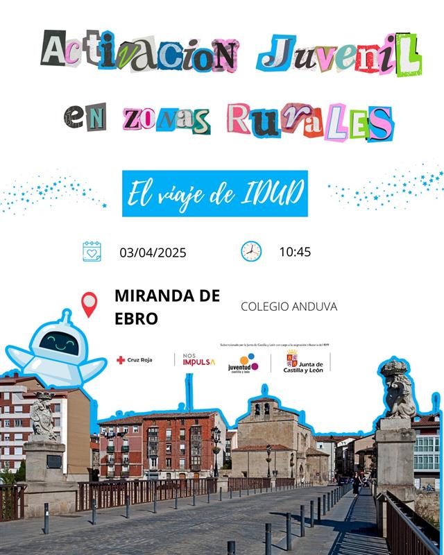 Cruz Roja en Burgos (@cruzrojaburgos) on Twitter photo 📢Desde Cruz Roja Juventud han organizado una actividad mañana día 3 en el <a href="/colegioAnduva/">CEIP Anduva</a> con el objetivo de promover el voluntariado entre jóvenes que contribuye a la construcción de una ciudadanía responsable y sensibilizada
<a href="/jcyl/">Junta de Castilla y León</a> - <a href="/familiajcyl/">Familia Castilla y León</a> #ActivaciónJuvenilCRJCYL 📢Desde Cruz Roja Juventud han organizado una actividad mañana día 3 en el <a href="/colegioAnduva/">CEIP Anduva</a> con el objetivo de promover el voluntariado entre jóvenes que contribuye a la construcción de una ciudadanía responsable y sensibilizada
<a href="/jcyl/">Junta de Castilla y León</a> - <a href="/familiajcyl/">Familia Castilla y León</a> #ActivaciónJuvenilCRJCYL