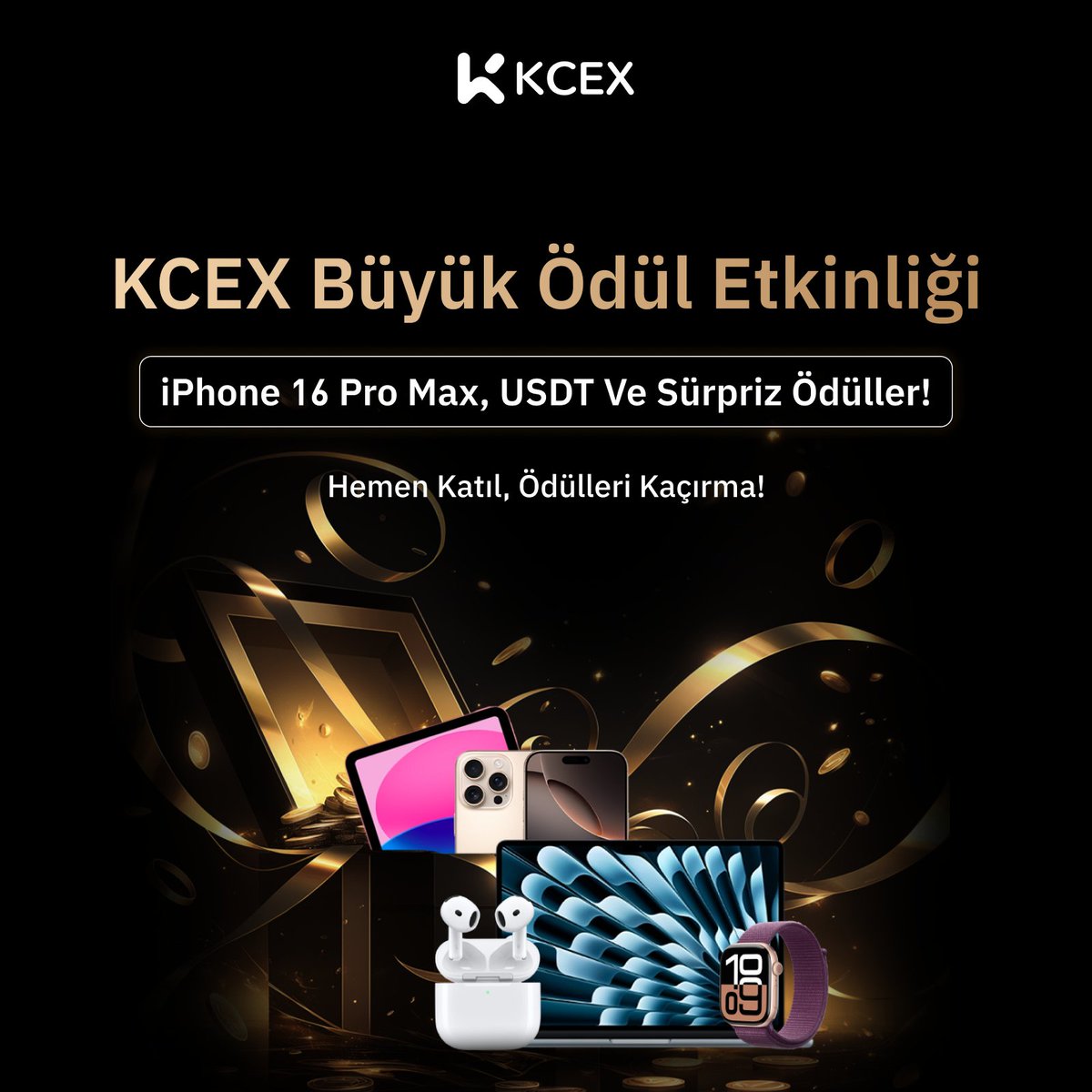 🚀 #KCEX Büyük Ödül Etkinliği Başlıyor! 🎉 iPhone 16 Pro Max ve Sürpriz Ödüller!

- Yeni Kullanıcı Bonus: 165 USDT
- Alım Satım Yarışması: iPhone 16 Pro Max ve sürpriz ödüller dahil olmak üzere toplam +10.000 USDT Ödül Havuzu!

🎁 Sosyal Medya Etkinliği– 500 USDT Ödül Havuzu!