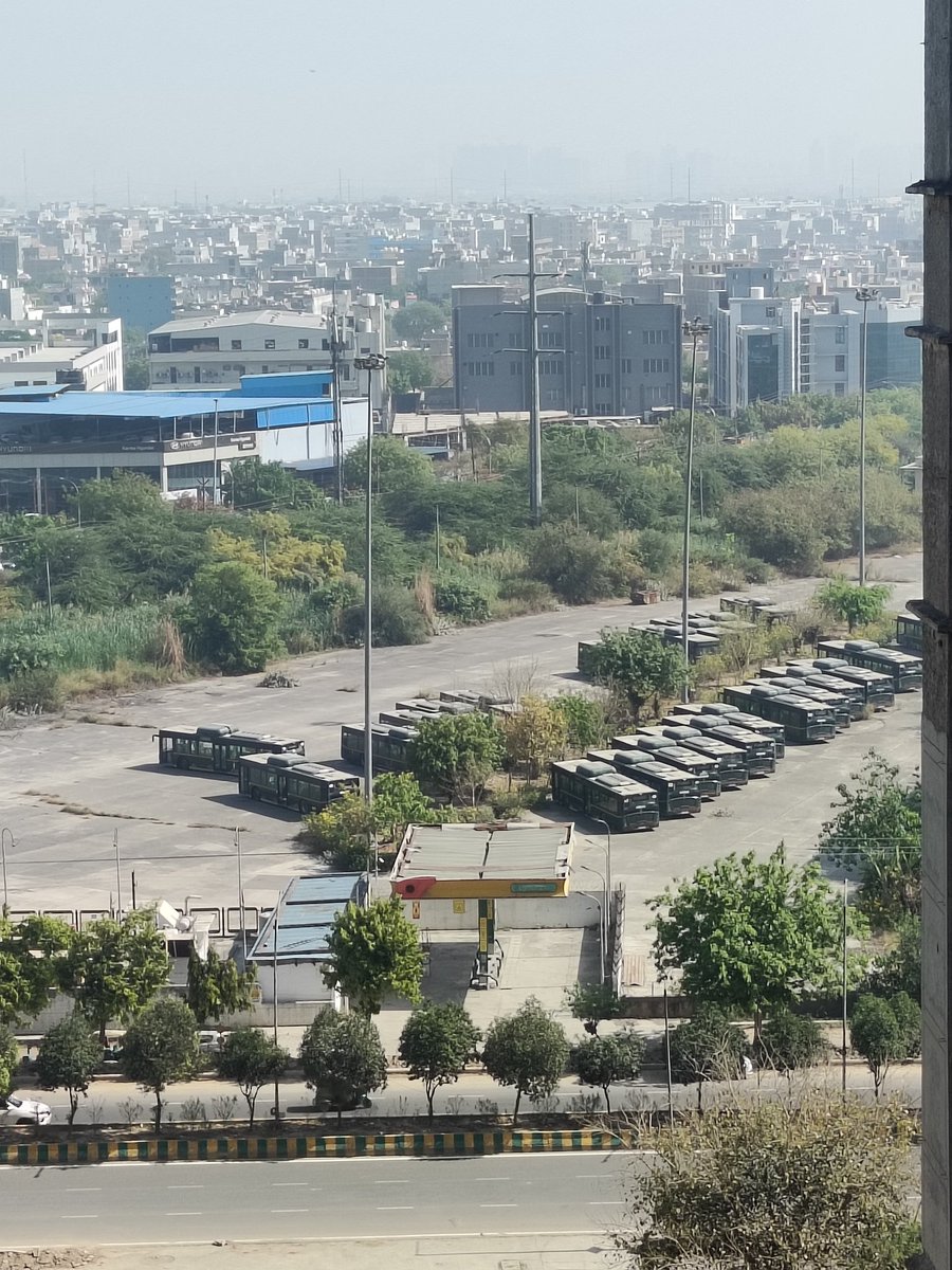 This is sector 90 of Noida and this is bus depot of the same. These new buses parked here are not moved an inch for last 5 years ( before Covid) .  Tax payers money being devasted badly .
<a href="/CeoNoida/">CEO, NOIDA Authority</a> 
<a href="/noida_authority/">NOIDA Authority</a> 
<a href="/myogioffice/">Yogi Adityanath Office</a>