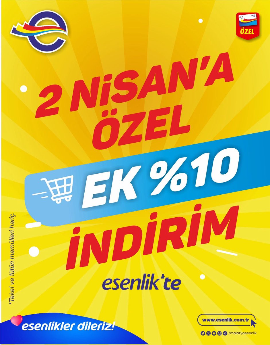 Malatya Büyükşehir Beld. Boykot kararına karşı Belediye iştiraki Esenlik Marketlerde % 10 indirim uyguladıkları bildirildi. 

Ramazan ayı geldi geçti cüzii de olsa bir indirim yapmadınız. Bayram boyunca da olmadı. İndirim yapmanız için İlla Chp boykot kararı mı alması gerekiyor?