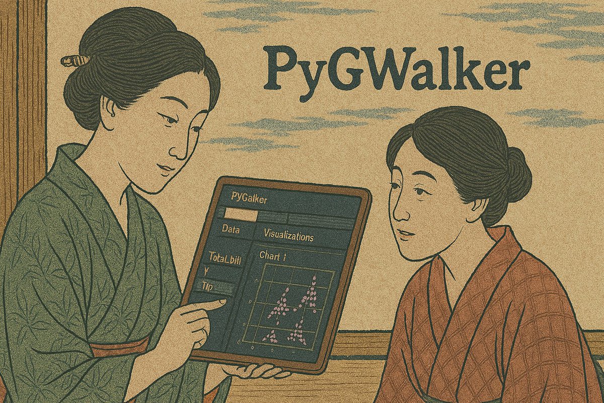 ob12er's tweet image. pygwalker × Ukiyo-e style design. AI is truly unlocking so many different possibilities.