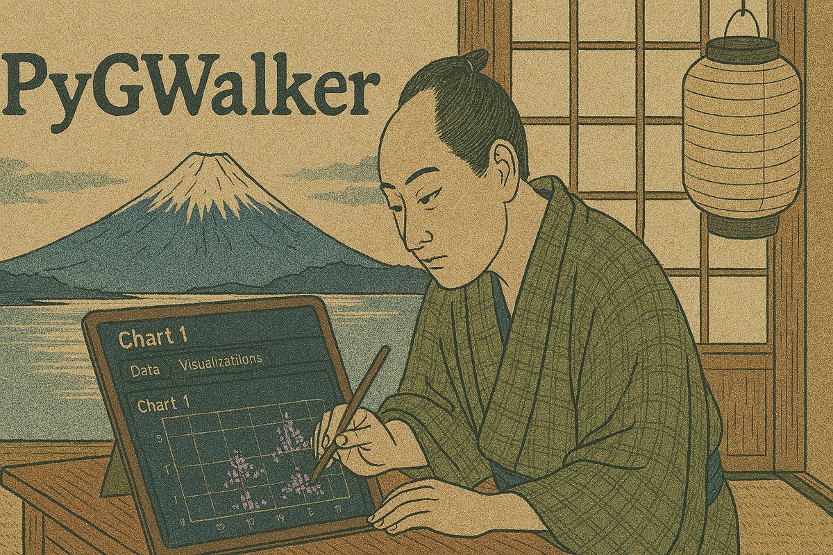 ob12er's tweet image. pygwalker × Ukiyo-e style design. AI is truly unlocking so many different possibilities.