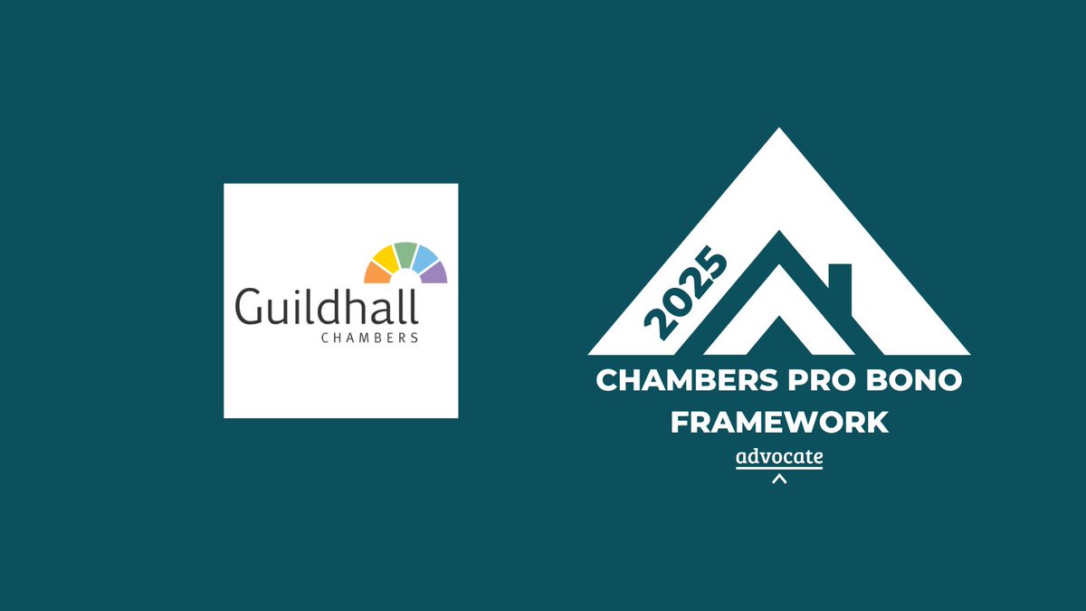 WeAreAdvocate's tweet image. We are delighted to have Guildhall Chambers on board with the Chambers Pro Bono Framework for 2025! 🎉

Thank you for extending your commitment to ensuring access to justice for all.

🔗 Find out more about signing up to #TheFramework: bit.ly/3xtZ2Cj