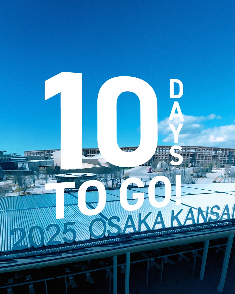 Final Counting down begins until #EXPO2025:

　  🔵　 　🔴🔵🔴
🔵🔴　     🔵　  🔵　 
　  🔵　 　🔴　  🔴
　  🔴　 　🔵　  🔵
　  🔵　　 🔴　  🔴
　  🔴　　 🔵　  🔵
🔴🔵🔴　🔴🔵🔴　 DAYS TO GO👀ˎˊ˗