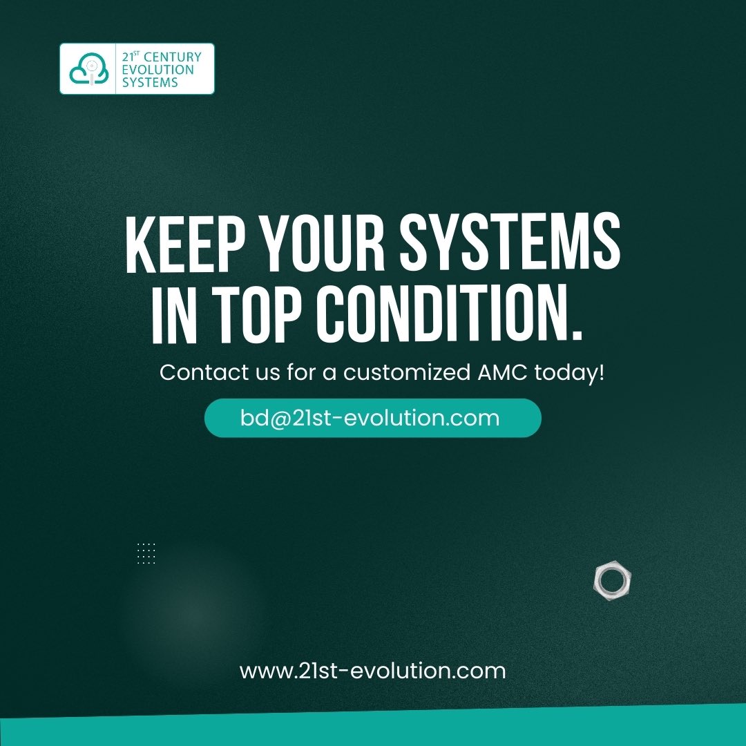 21stCentury_Evo's tweet image. Don't wait for an issue to arise before acting. Keeping your systems in peak condition ensures they are ready to protect when you need them most.
Keep things running smoothly by reaching out to us today for a tailored Annual Maintenance Contract that works for you!
#AMCSolutions