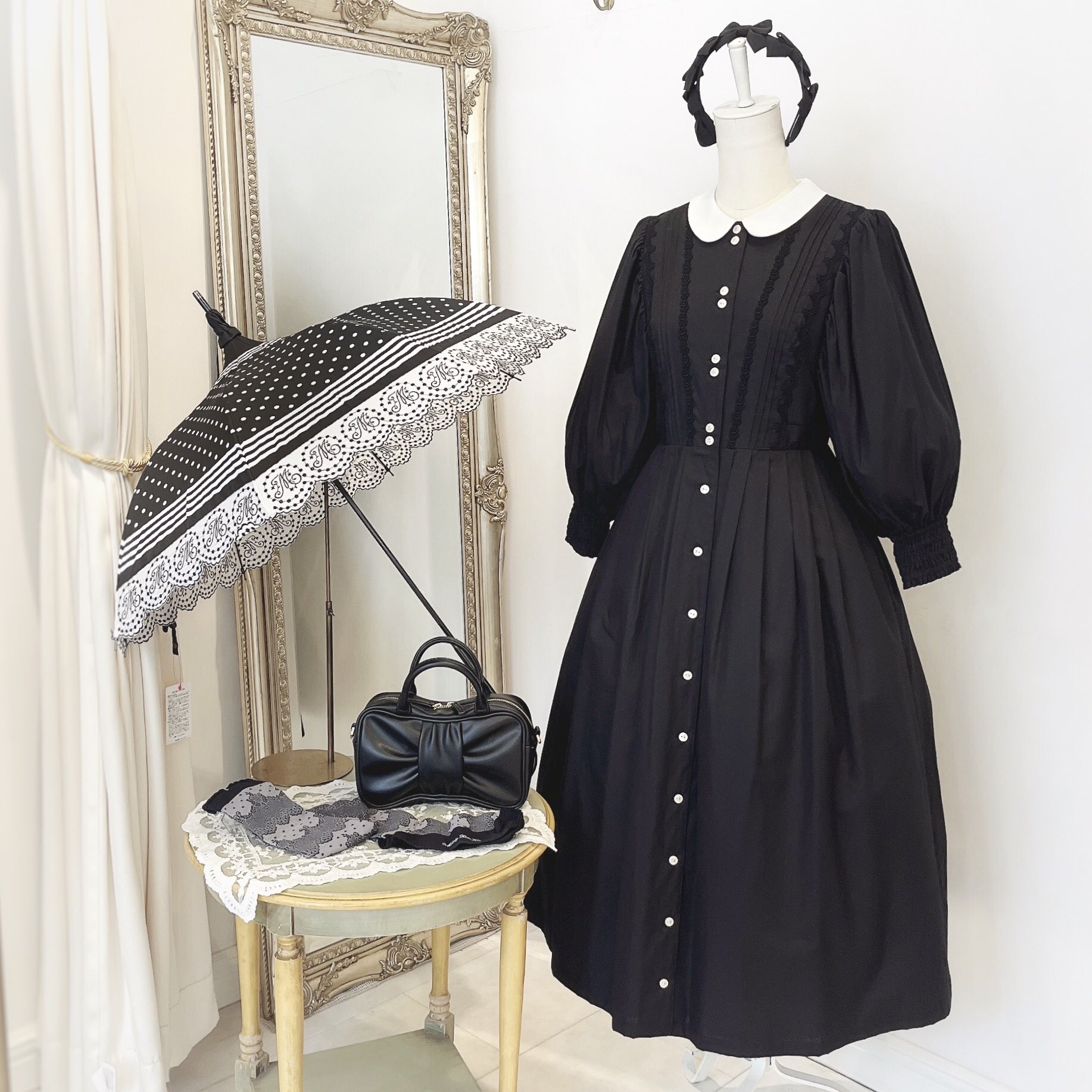 Melody BasKet ドットボーダーアンブレラ ドットボーダーアンブレラ – fraisier on-line