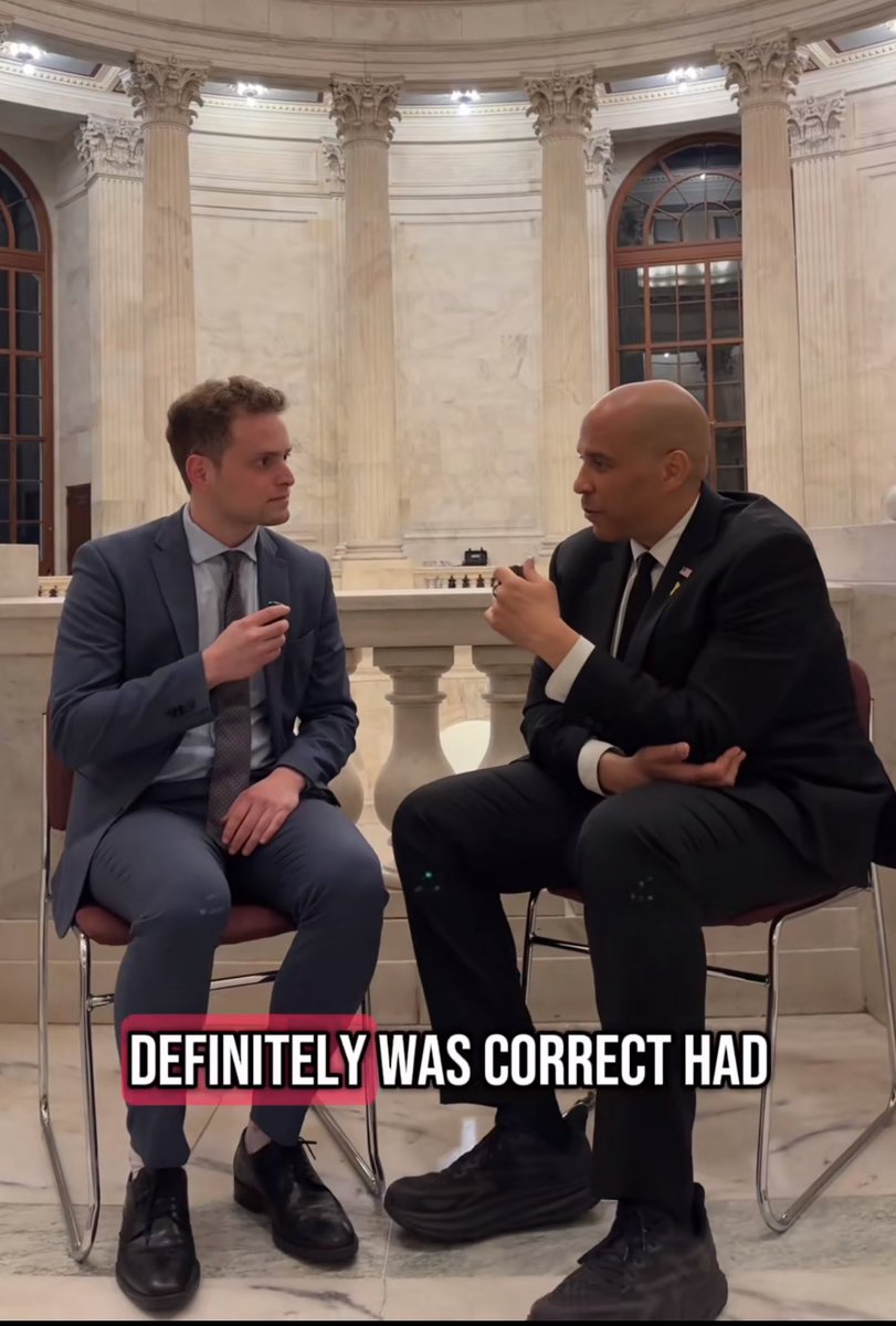 in case anyone was wondering (I was!) it looks like Cory Booker was wearing Hoka Cliftons