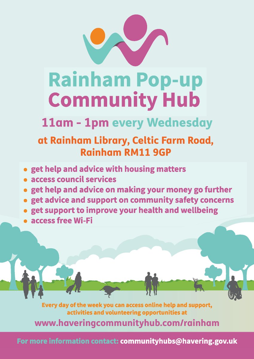 Good morning officers from Rainham and Wennington SNT and Beam Parm SNT will be at this venue from 11:00 hours 7101EA 7026EA