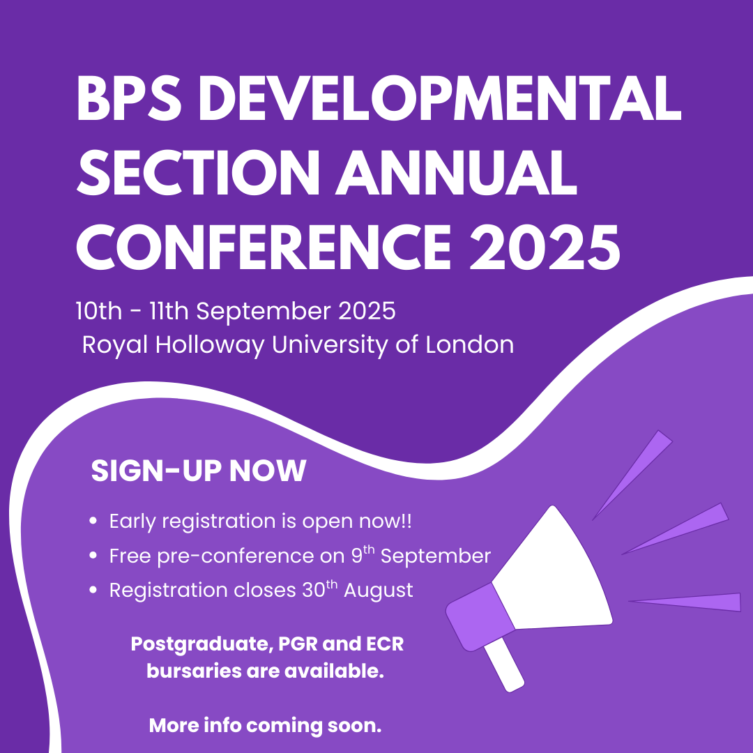 DevPsychECR's tweet photo. Excited for this years BPS Developmental Section conference - it is always a fun event filled with fascinating #developmental research! Hope to see you there this year: https://t.co/tQ2pn3mlb1

@BPSStudent @BPSStudent @BPSOfficial  #Psychology #PsychDev #PsychConference https://t.co/aRxBoXWQ7S
