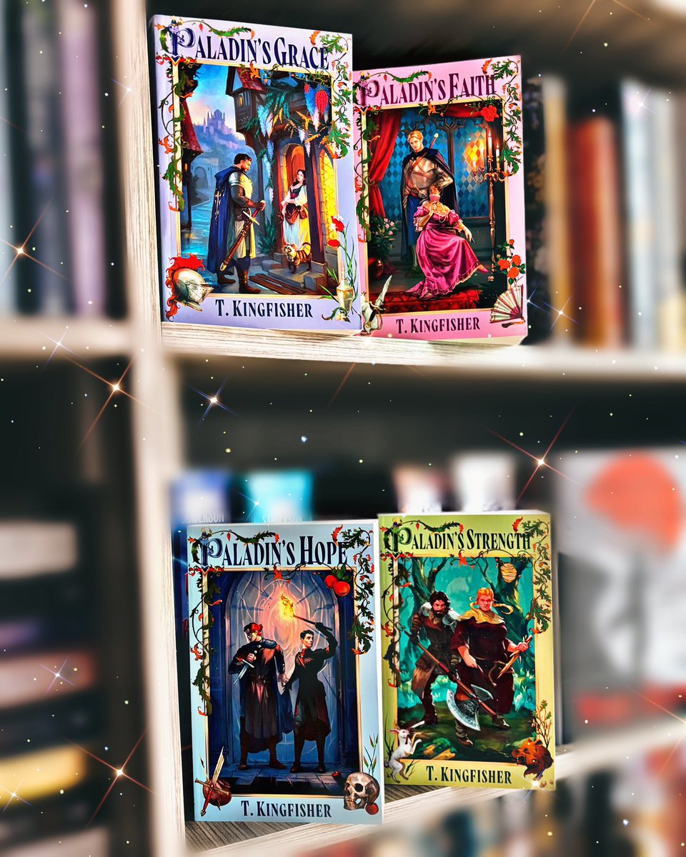 Nils Shukla (@nilsreviewsit) on Twitter photo The Saint of Steel series by T. Kingfisher (<a href="/UrsulaV/">Kingfisher & Wombat</a>) will be trad published by <a href="/orbitbooks/">Orbit Books</a> in April with these fab retro style fantasy covers 😍
They were kind enough to send me the entire series which I’m grateful for! This will be my first books by this author so I’m excited! The Saint of Steel series by T. Kingfisher (<a href="/UrsulaV/">Kingfisher & Wombat</a>) will be trad published by <a href="/orbitbooks/">Orbit Books</a> in April with these fab retro style fantasy covers 😍
They were kind enough to send me the entire series which I’m grateful for! This will be my first books by this author so I’m excited!