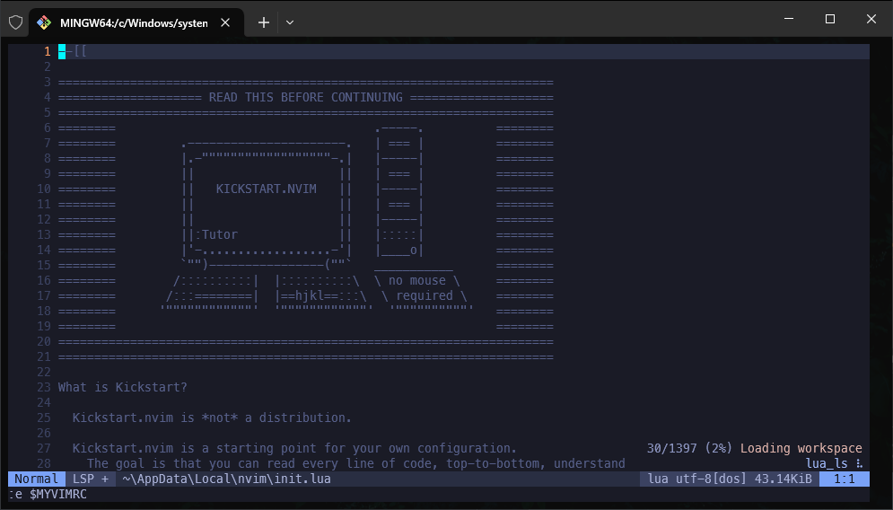 saurabhjdas786's tweet image. There we go!
Finally broke the shackles to go ahead with nvim!!
Thanks @teej_dv (youtube.com/watch?v=m8C0Cq…)
Fact - @ThePrimeagen made me do this with his videos!!

#neovim #vim #config #vimrc