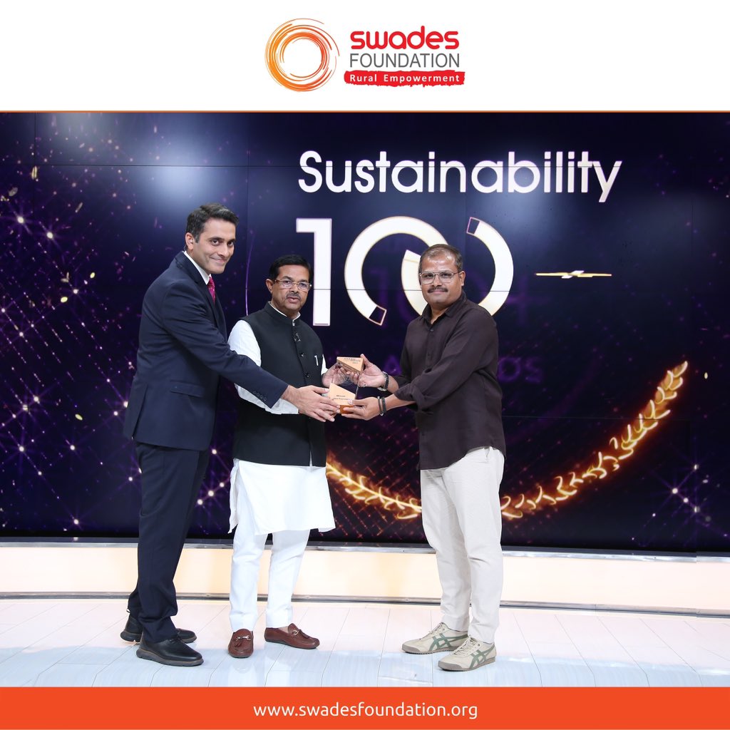 We are thrilled to announce that Swades Foundation has been recognized with the Sustainability 100+ Award by AB InBev India  and Network18 Media &amp; Investments Limited for our impactful work in Water Stewardship!

This prestigious award celebrates our efforts in ensuring