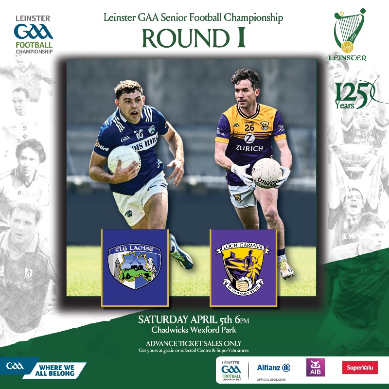 The Leinster Senior Football Championship gets underway this Saturday!

🏐Laois 🆚 Wexford
⏱️ 6.00pm
📍Chadwicks Wexford Park

Don't miss out on the action 👏

Get your tickets now ⬇️
am.ticketmaster.com/gaa/buy/25WP05…

#LeinsterGAA