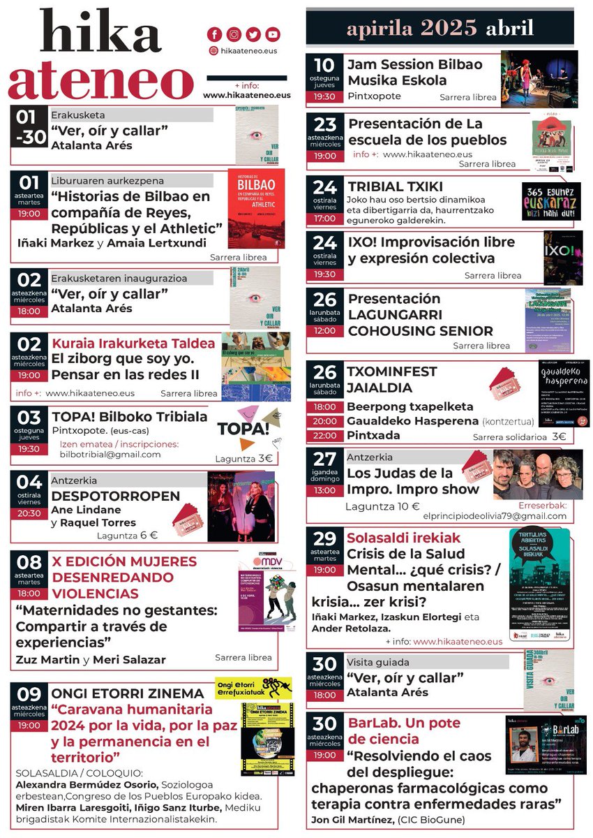 APIRILA - agenda - ABRIL