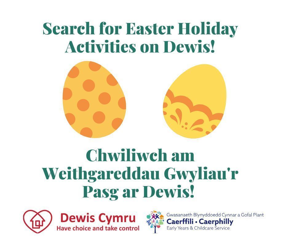 DewisCaerphilly (@caerphillydewis) on Twitter photo Angen syniadau i ddiddanu'r teulu dros wyliau'r Pasg? Rydyn ni wedi gwneud y gwaith caled ar eich rhan ac wedi llunio rhestr o weithgareddau sy'n cael eu cynnal yn ein llyfrgelloedd, canolfannau hamdden a mannau cymunedol eraill buff.ly/IEGYFJ8 Angen syniadau i ddiddanu'r teulu dros wyliau'r Pasg? Rydyn ni wedi gwneud y gwaith caled ar eich rhan ac wedi llunio rhestr o weithgareddau sy'n cael eu cynnal yn ein llyfrgelloedd, canolfannau hamdden a mannau cymunedol eraill buff.ly/IEGYFJ8
