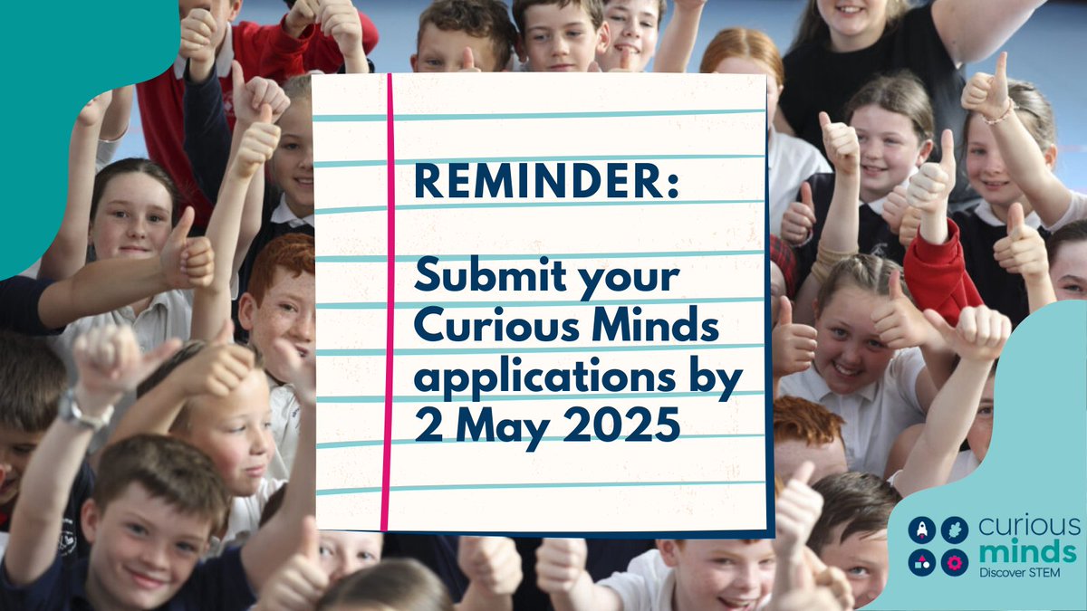 🗓️The Curious Minds Award application deadline is 1 month away🗓️

We cannot wait to see your amazing work✏️💡

#CuriousMinds