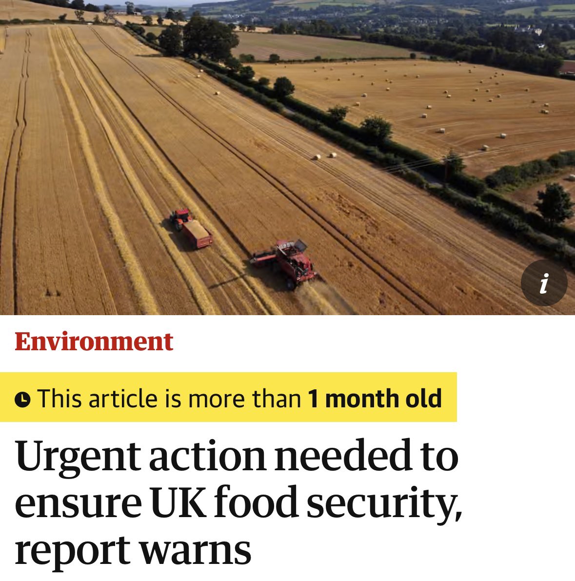 A critical warning has been issued by the National Preparedness Commission over the condition of the UK's food security, with risks to the nation's food system more pronounced than ever before.

It’s time for the government and supermarkets to support rather than hinder farmers.