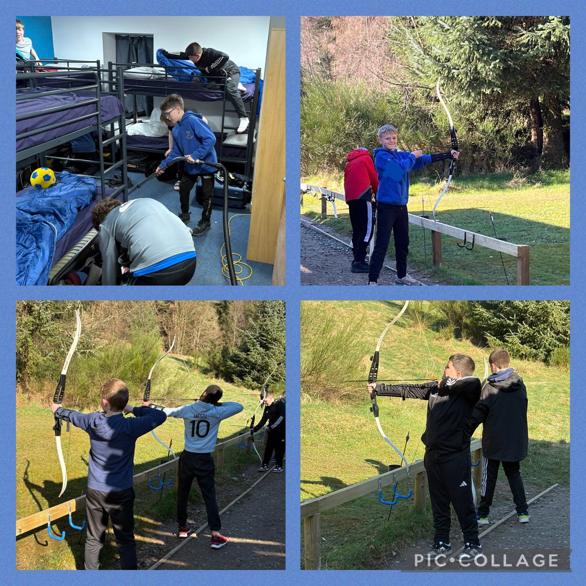 DeanburnPS_P7A's tweet image. Good Morning from a sunny Dalguise! Group 4 started Wednesday with some #Archery 🏹😀 #Dalguise2025 #Concentration #Aim #Arrow #Bow #P7Team 😀@DeanburnPS_P7B @DeanburnPS