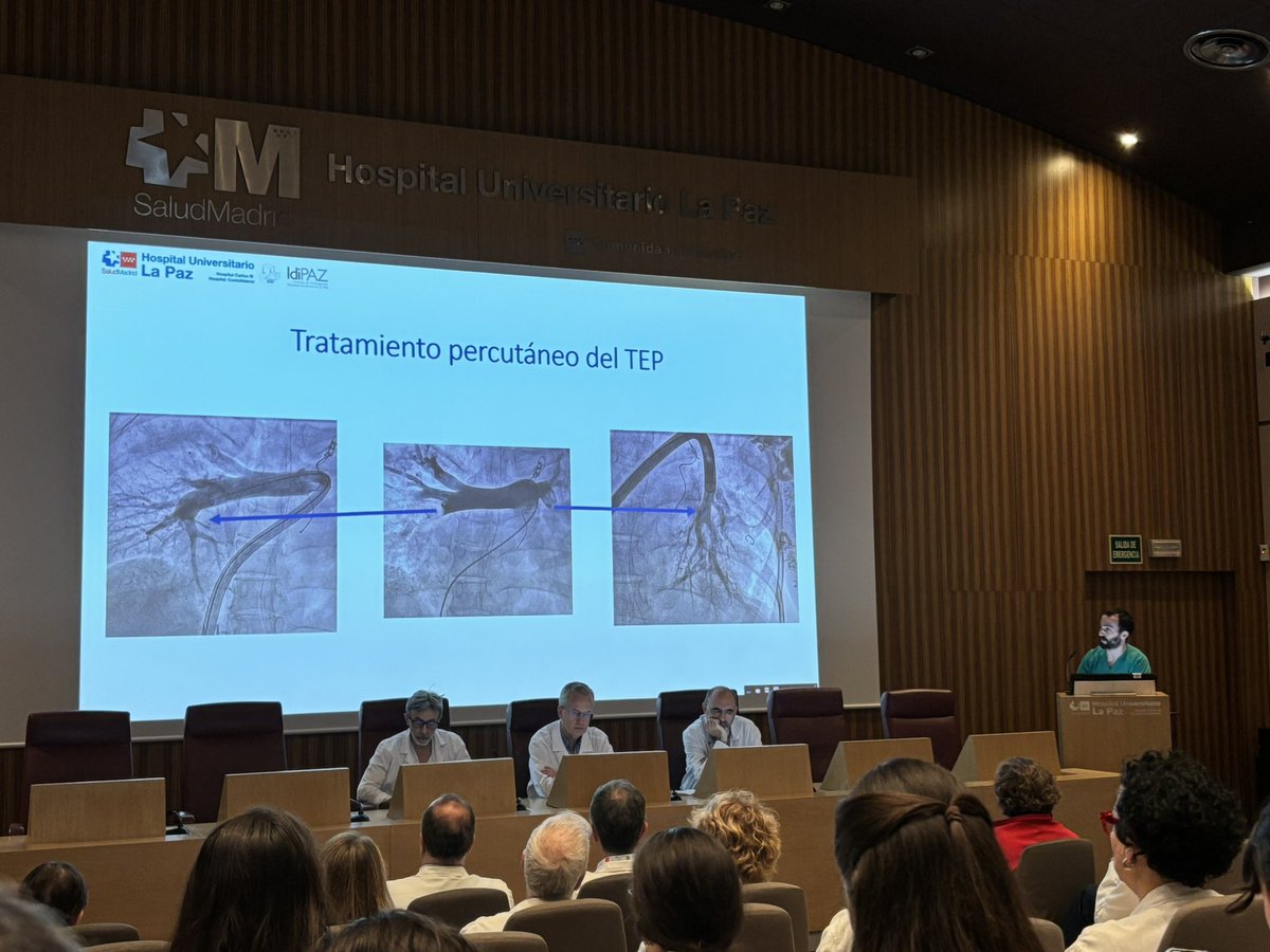 Cardiología La Paz (@cardiohulp) on Twitter photo Hoy hemos participado junto a los compañeros de Cirugía Vascular, <a href="/Interna_LaPaz/">Medicina Interna - La Paz 🩺</a> y <a href="/UCILaPaz/">UCI La Paz</a> en la sesión general
🔹 Protocolo PERT y ECMO intrahospitalario como respuesta a TEP inestable
Fundamental conocer la labor del equipo PERT y la posibilidad del ECMO intrahospitalario Hoy hemos participado junto a los compañeros de Cirugía Vascular, <a href="/Interna_LaPaz/">Medicina Interna - La Paz 🩺</a> y <a href="/UCILaPaz/">UCI La Paz</a> en la sesión general
🔹 Protocolo PERT y ECMO intrahospitalario como respuesta a TEP inestable
Fundamental conocer la labor del equipo PERT y la posibilidad del ECMO intrahospitalario