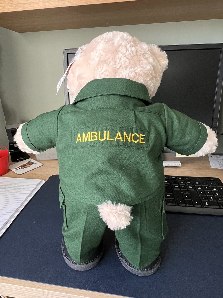 How smart is this bear! Freshly tailored and pressed uniform, polished boots and just waiting for it’s beanie hat from <a href="/UKCopHumour/">UK Cop Humour</a> Ready for shift with 
<a href="/NWAmbulance/">North West Ambulance Service</a> <a href="/NWAmb_Caroline/">Caroline Hastings</a> <a href="/NWAmb_CRTNick/">Nick Blair</a> 🙂