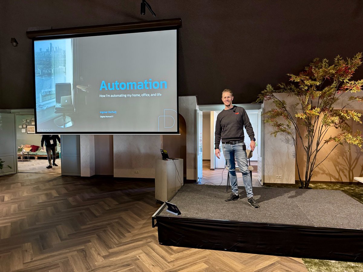 DuCUG (@ducug) on Twitter photo Tijd voor Bring Your Own Session door <a href="/IngmarVerheij/">Ingmar Verheij</a> “How I’m automating my home, office, and life” of "praatgroep anonieme automatiseerders"
#DuCUG26 Tijd voor Bring Your Own Session door <a href="/IngmarVerheij/">Ingmar Verheij</a> “How I’m automating my home, office, and life” of "praatgroep anonieme automatiseerders"
#DuCUG26