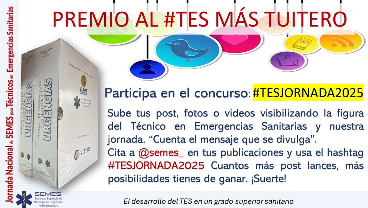 En la Jornada de #TES del 21 y 22 de abril, en #Zamora, recuerda subir tus fotos, post o vídeos con el hashtag #TESJORNADA2025 y participa en nuestro concurso 🏆

Inscríbete 👏semes.org/evento/jornada…