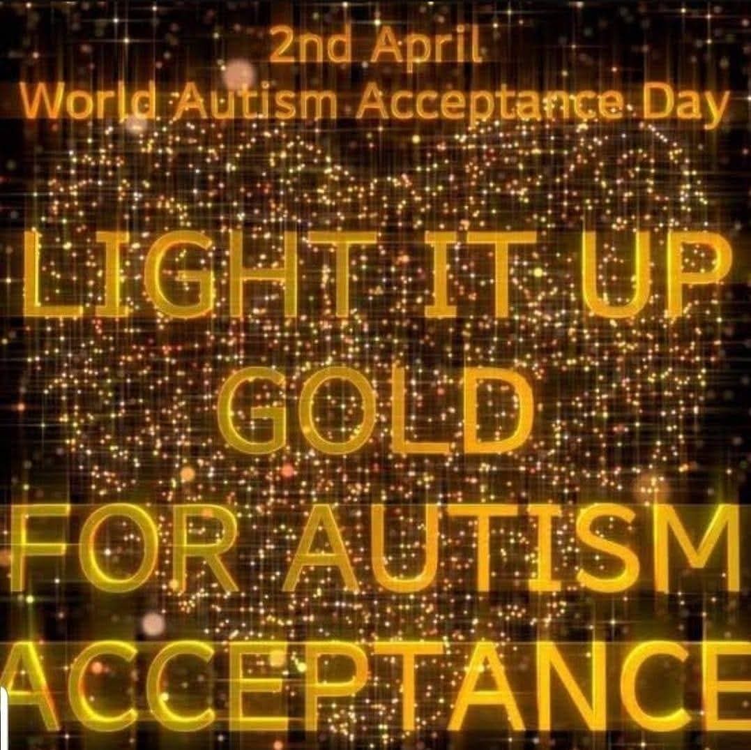 Light it up Gold. #WorldAutismAwarenessDay #worldautismawarenessday2025